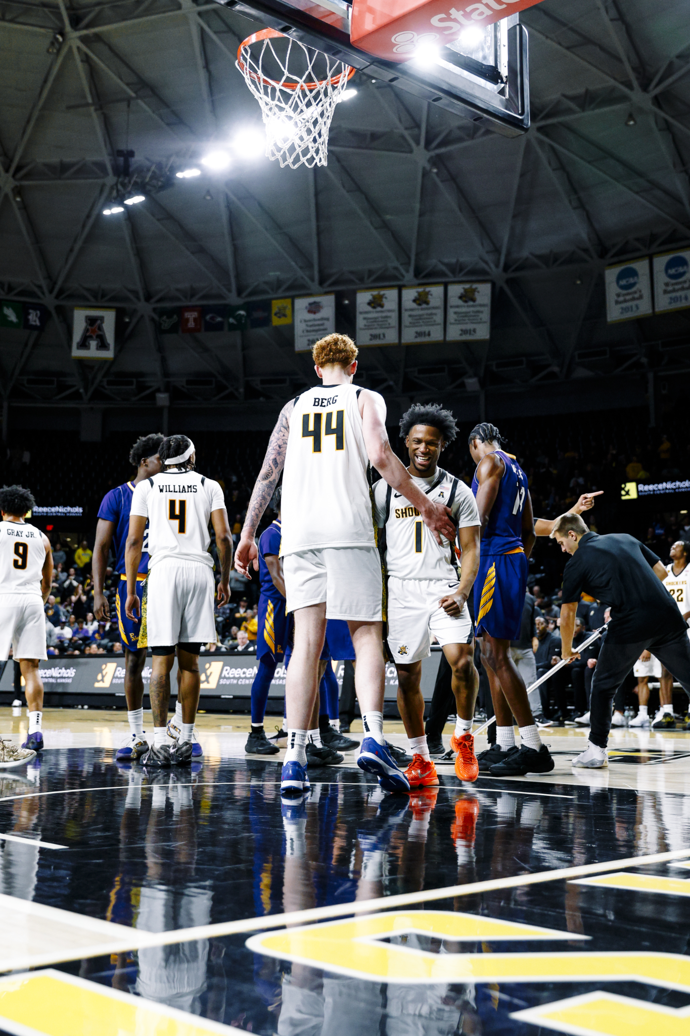 William Berg wearing number 44 for Wichita State
